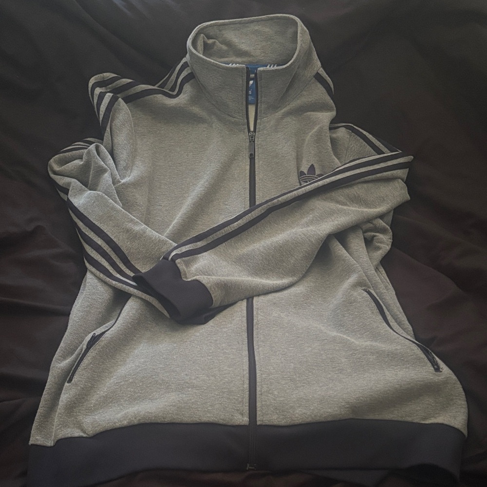 Adidas Gray Zip-Up Hoodie ** almost brand new**